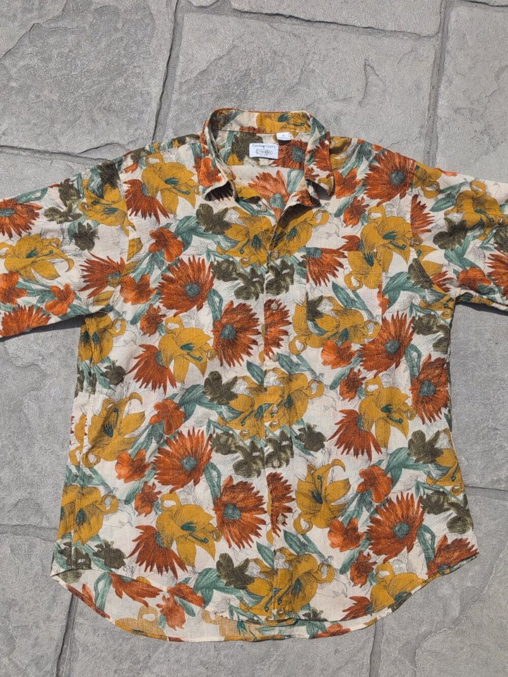 Gitman Brothers "Custom Sizes" Linen/Cotton Beach Shirt - Size 1X